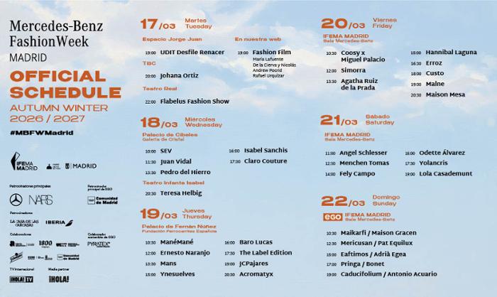 Mercedes-Benz Fashion Week Madrid desvela un calendario de cinco días que rinde homenaje a la creatividad, la artesanía y el talento emergente