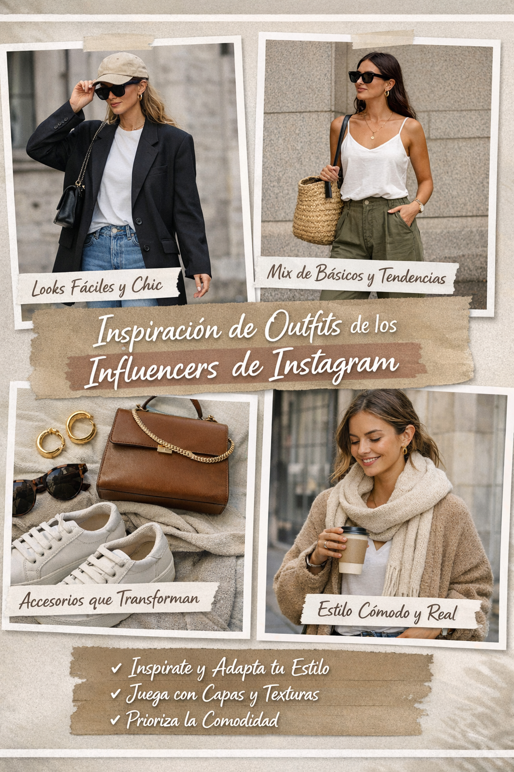Inspiración de Outfits de los Principales Influencers de Instagram